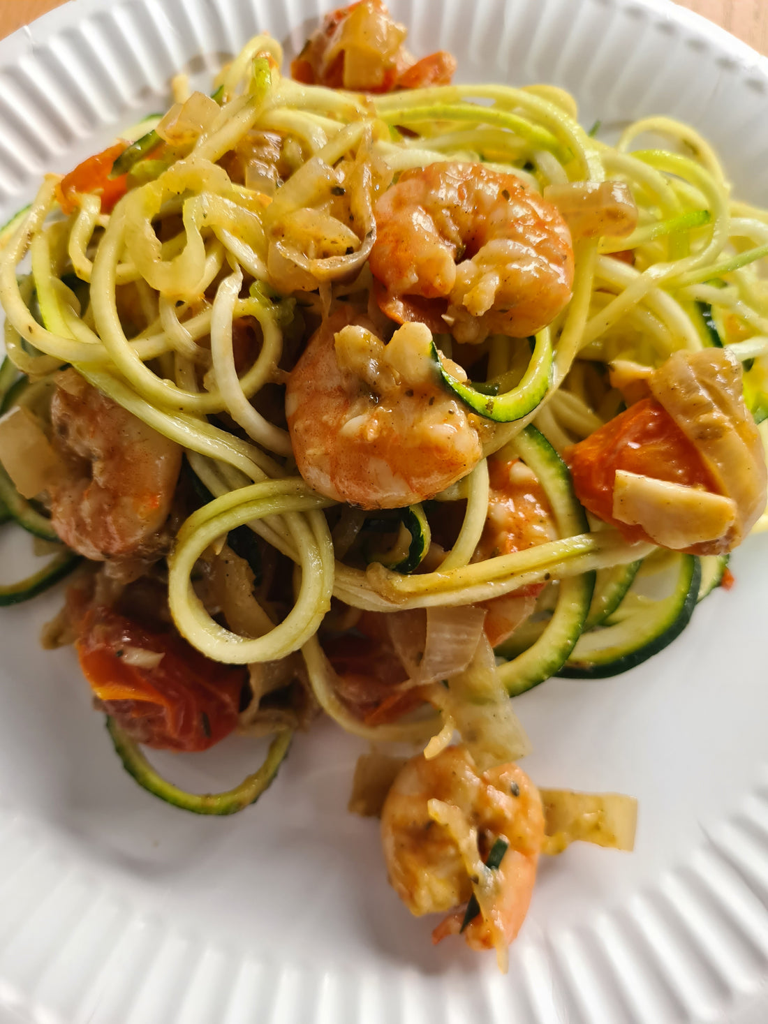 Garlic Prawn Zoodles