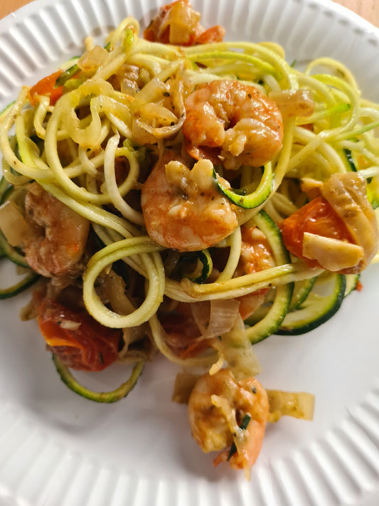 Garlic Prawn Zoodles