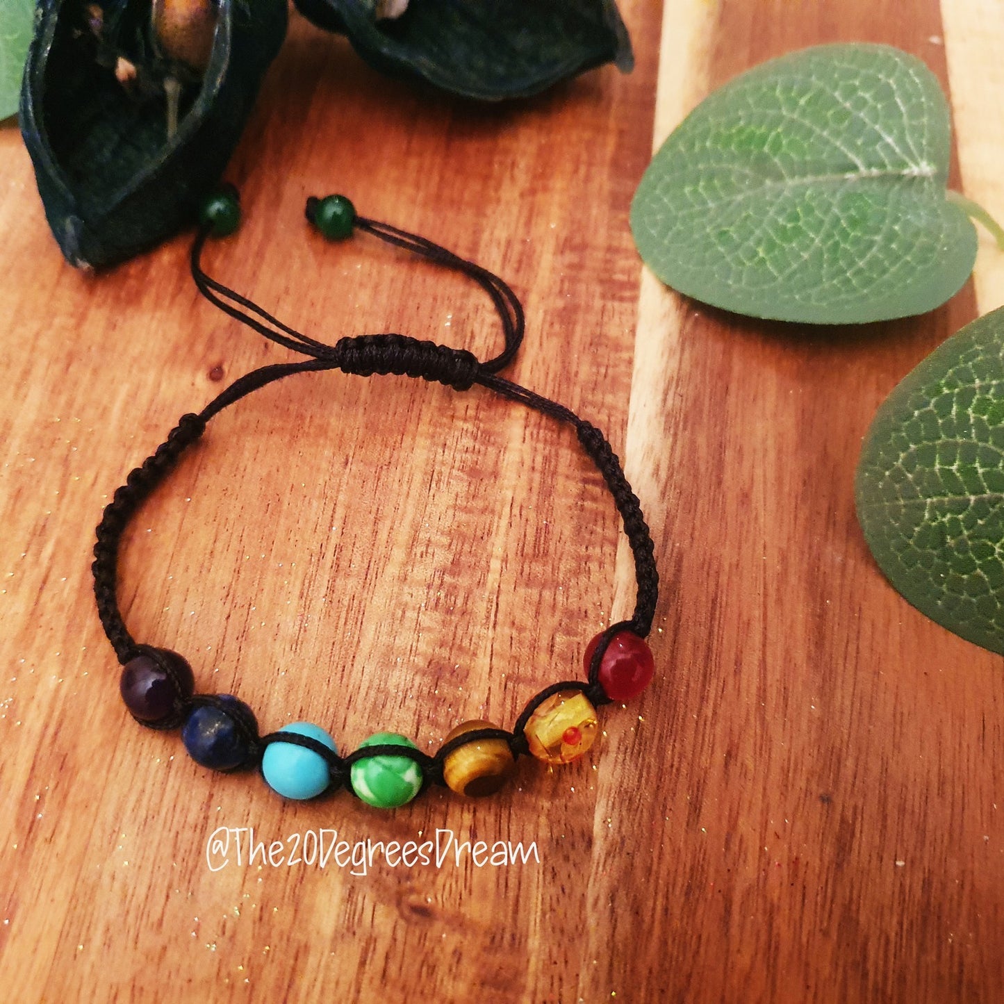 Chakra Bracelet Healing Gem Stone Crystal Colourful Anxiety Healing