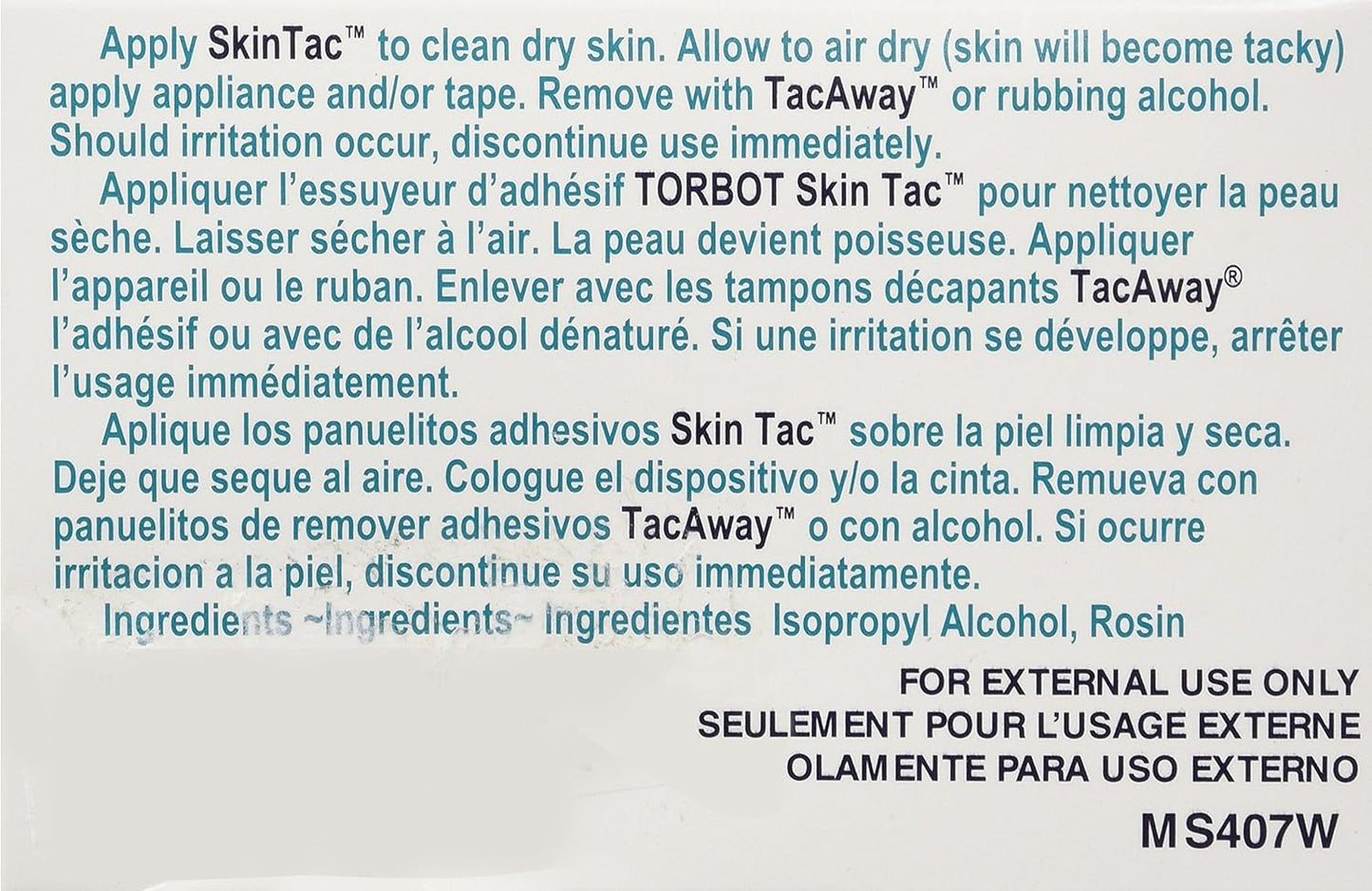 Skin Tac Wipes