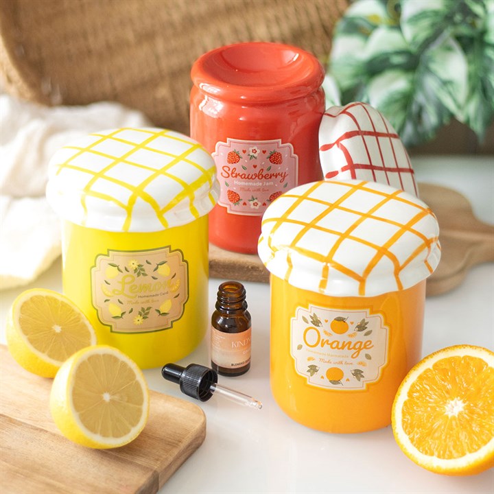 Strawberry Jam Jar Oil Burner and Wax Warmer