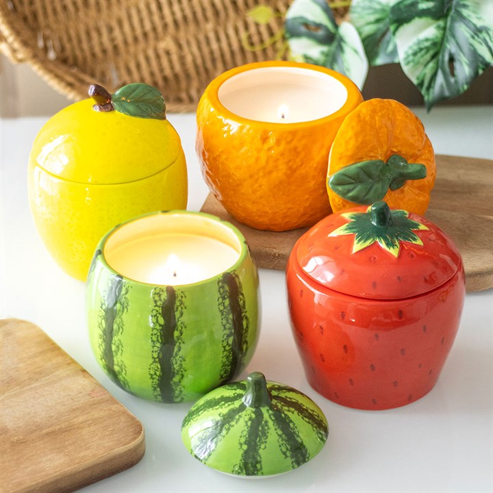 Watermelon Shaped Candle Jar