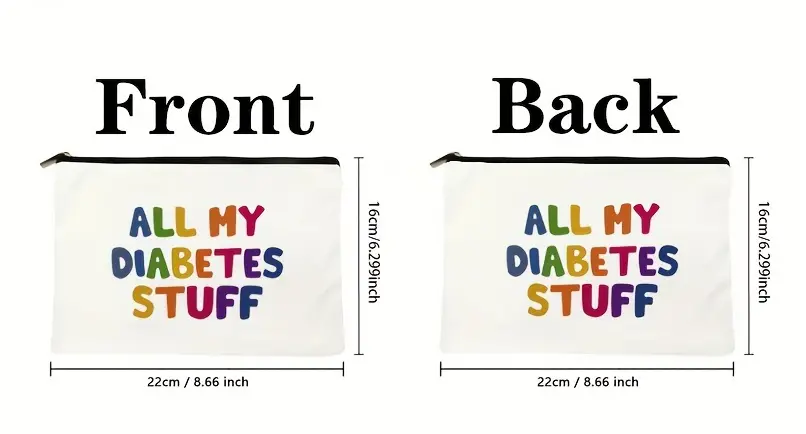 All My Diabetes Stuff Funny Diabetic Travel Bag Pouch