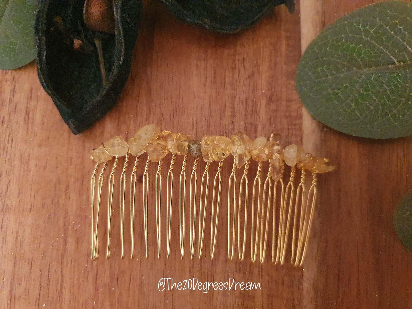 Rose Quartz Hair Comb