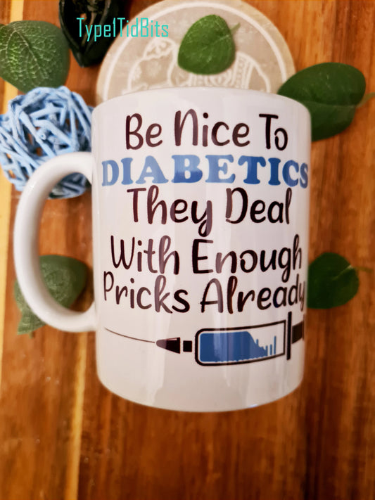 Diabetes Cup Type 1 Diabetes Awareness Gift Handmade