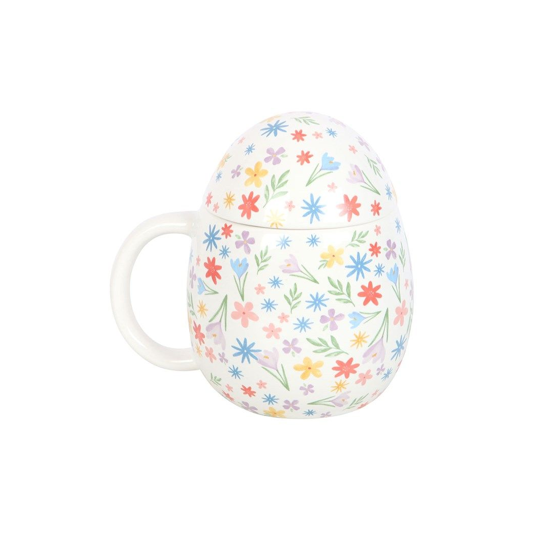 Spring Floral Print Egg Shaped Mug