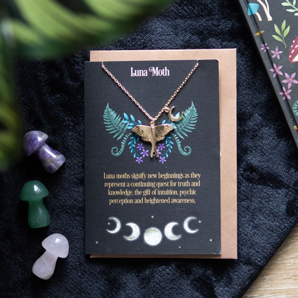 Luna Moth Necklace Card