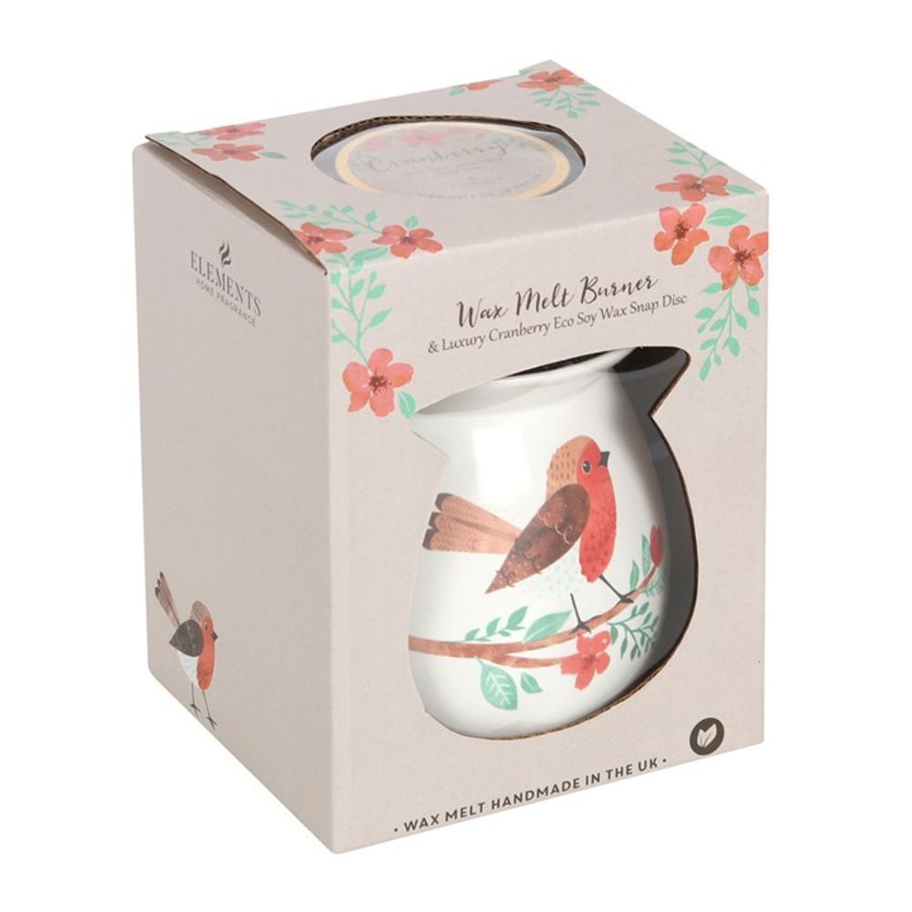 Garden Robin Wax Melt Burner Gift Set