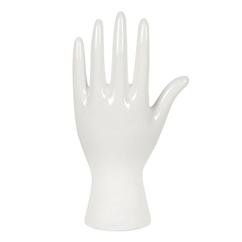 White Ceramic Palmistry Hand Ornament