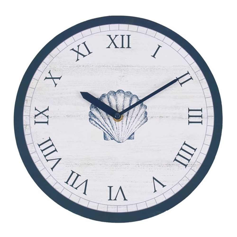 28cm Coastal Charm Shell Wall Clock