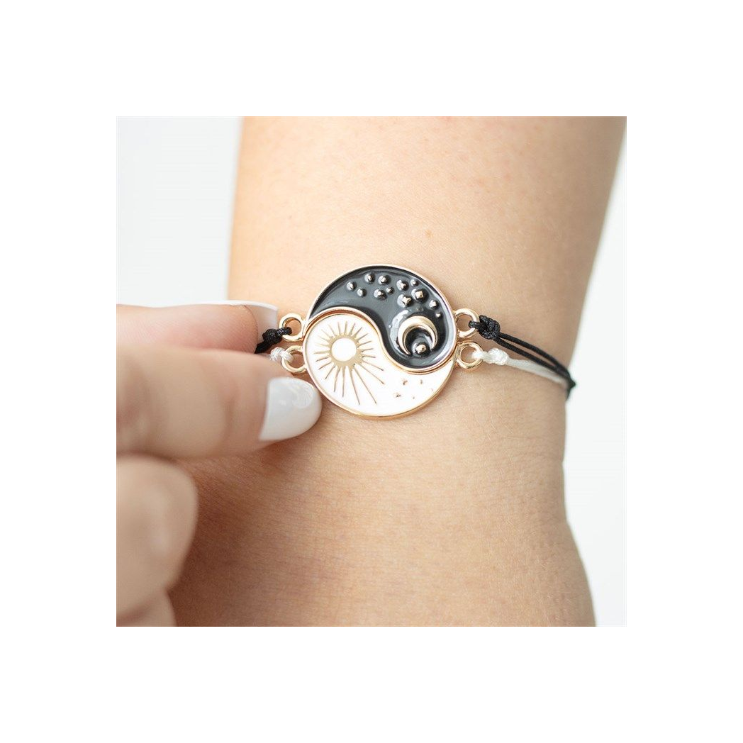 Pair of Yin Yang Best Friend Charm Bracelets