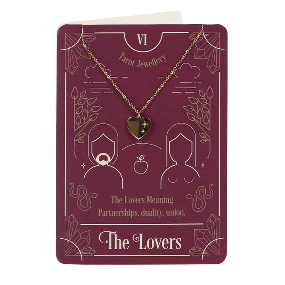 The Lovers Tarot Necklace on Greeting Card