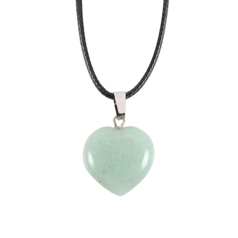 Green Adventurine Healing Crystal Heart Necklace