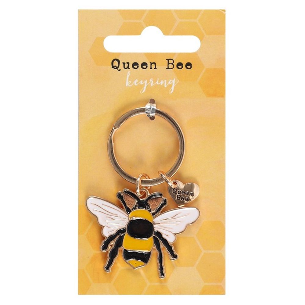 Queen Bee Enamel Keyring