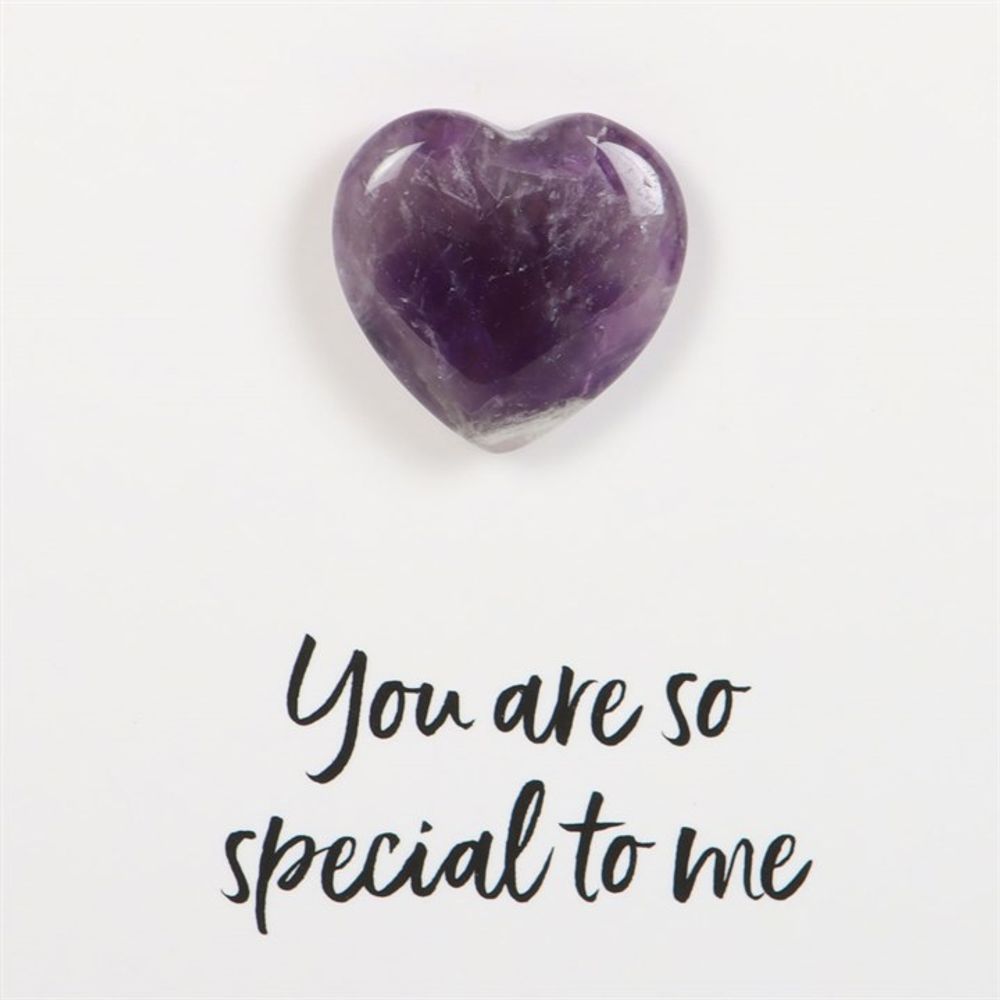 Special To Me Amethyst Crystal Heart Greeting Card