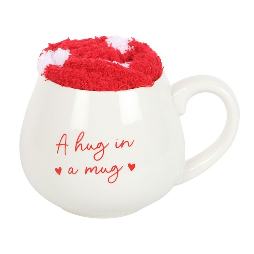 Hug in a Mug Heart Mug and Socks Set