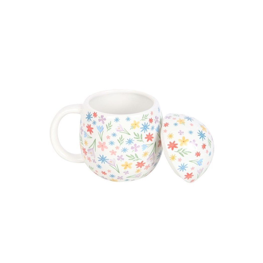 Spring Floral Print Egg Shaped Mug