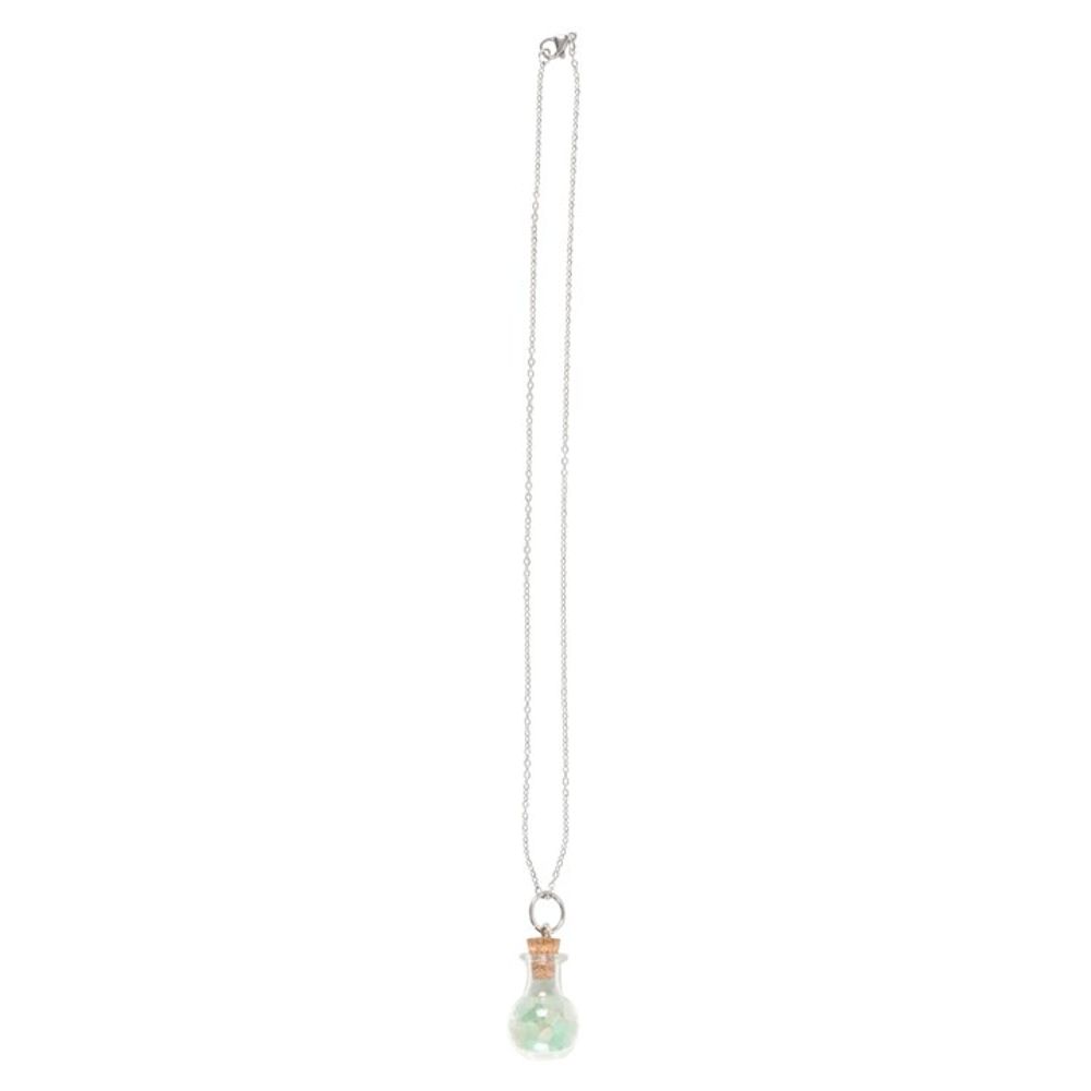 Luck Green Aventurine Crystal Chip Potion Bottle Necklace