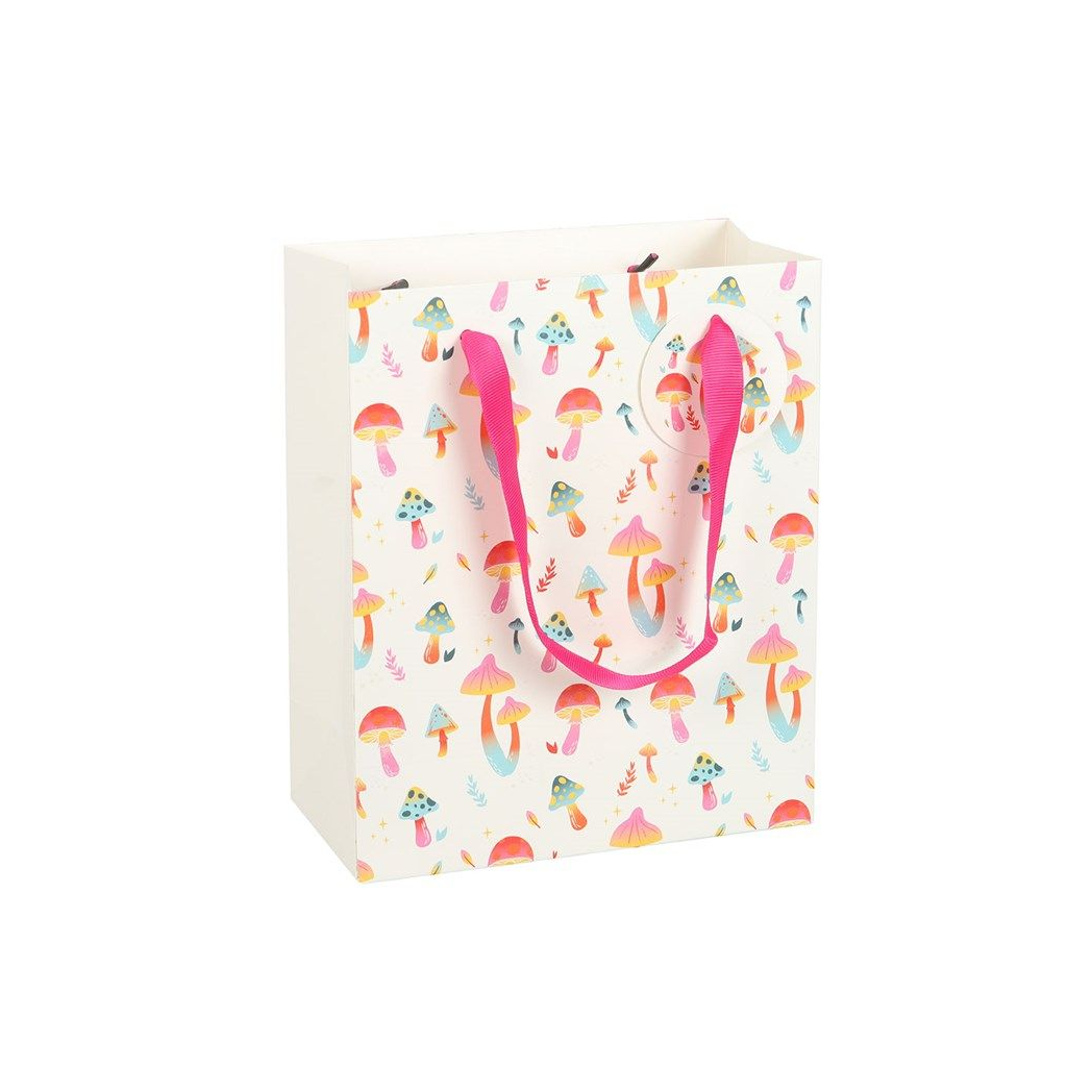 23cm Medium Funky Fungi Mushroom Print Gift Bag