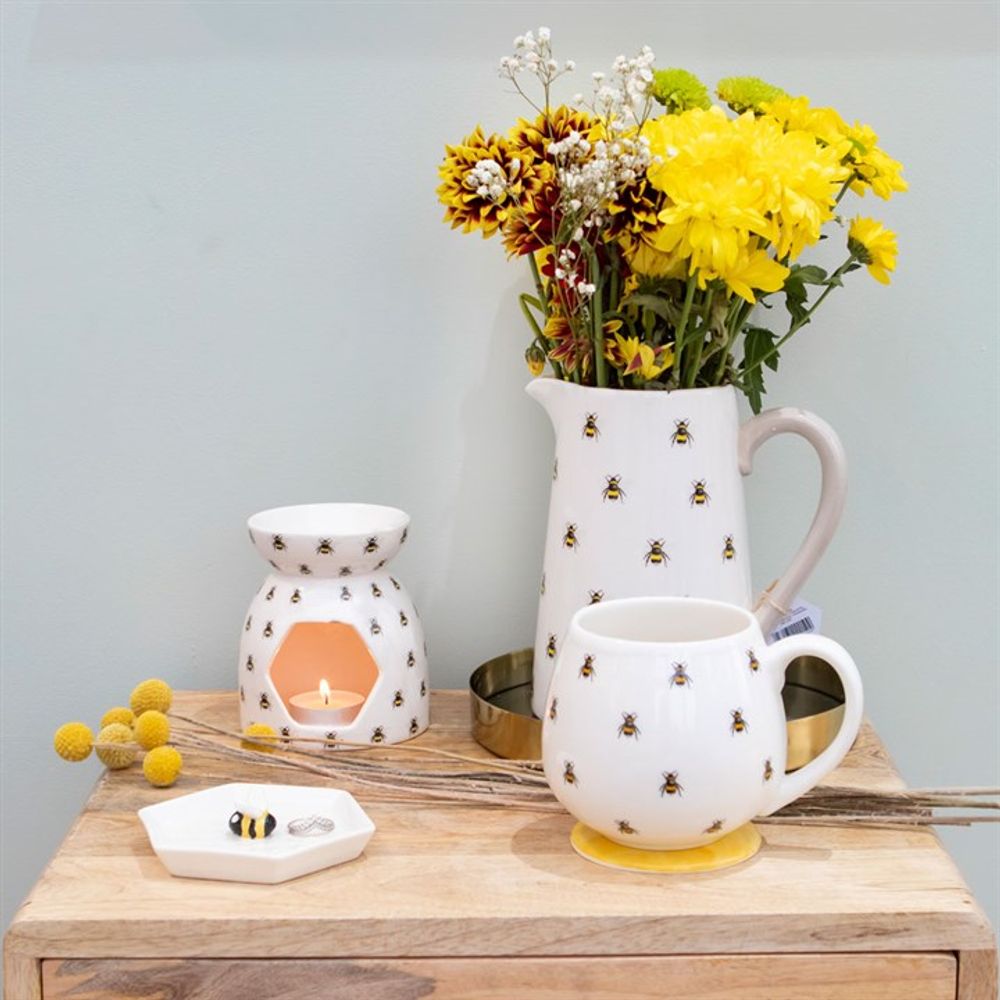 Bee Print Rounded Mug