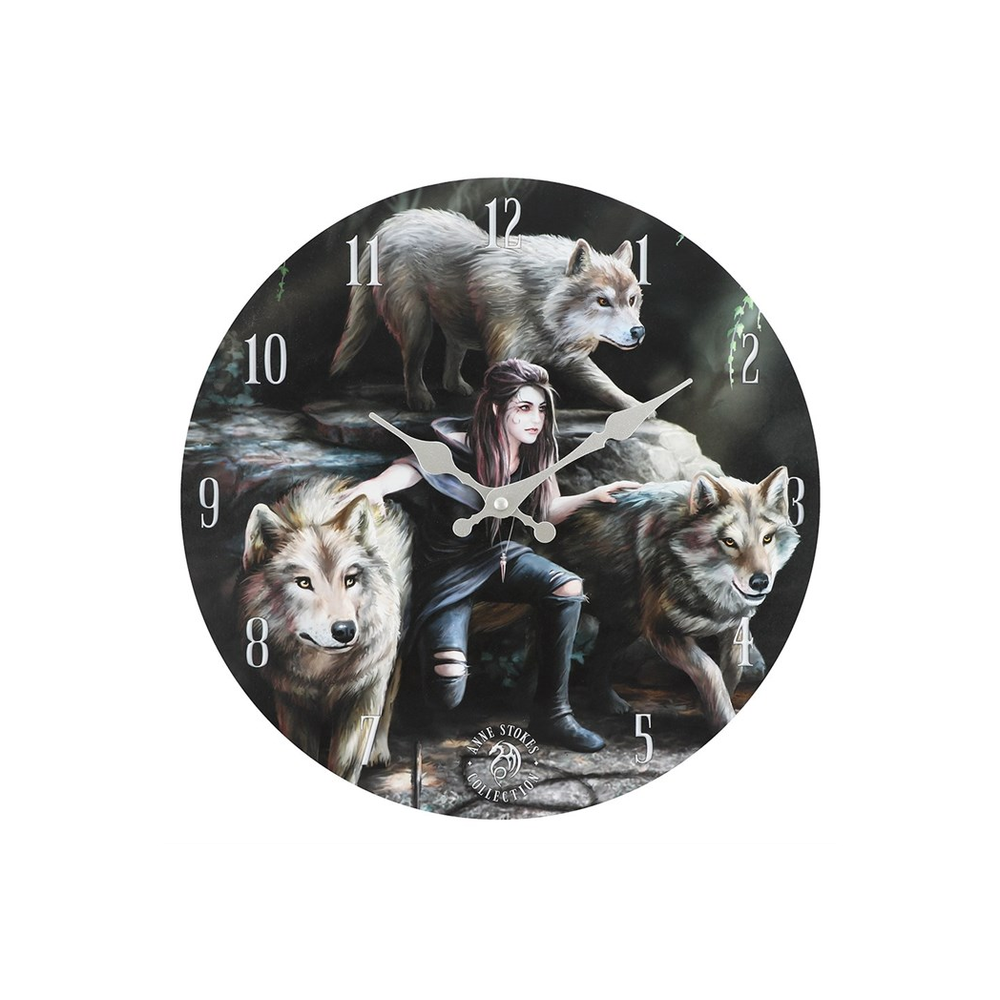 Power Of Three Wall Clock By Anne Stokes