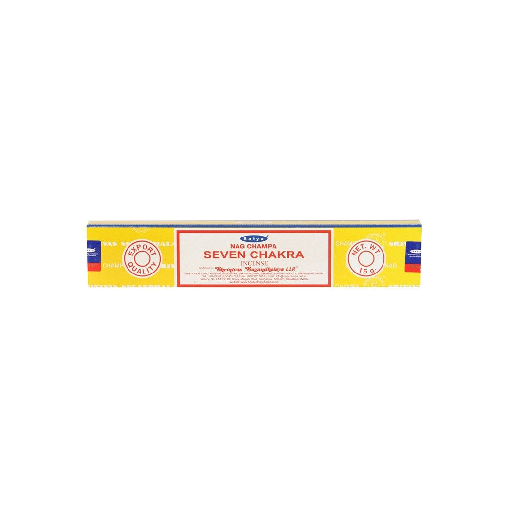 12 Packs of Seven Chakra Incense Sticks by Satya