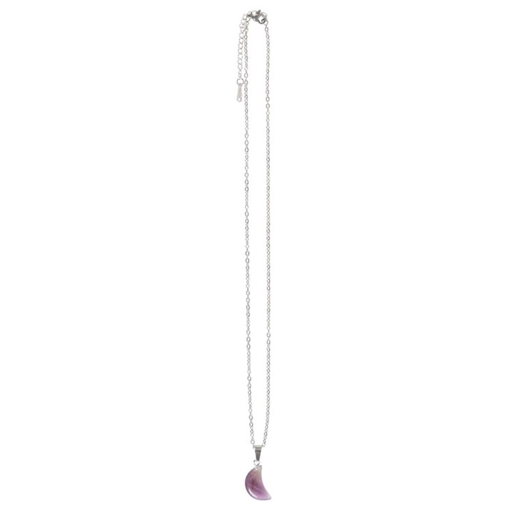 Amethyst Crystal Moon Necklace on Greeting Card