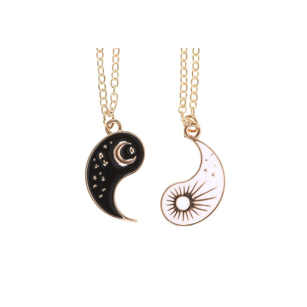 Pair of Yin Yang Best Friend Pendant Necklaces