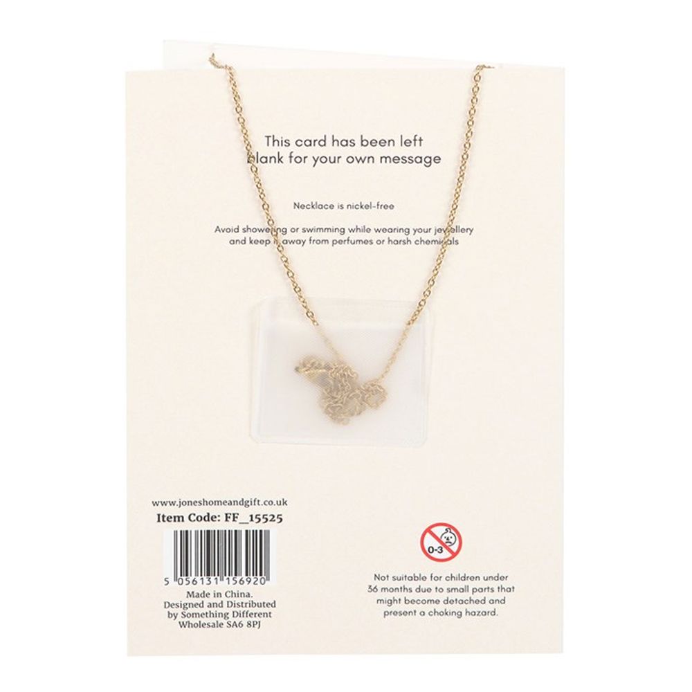 Blue Aura Crystal Mushroom Necklace Greeting Card