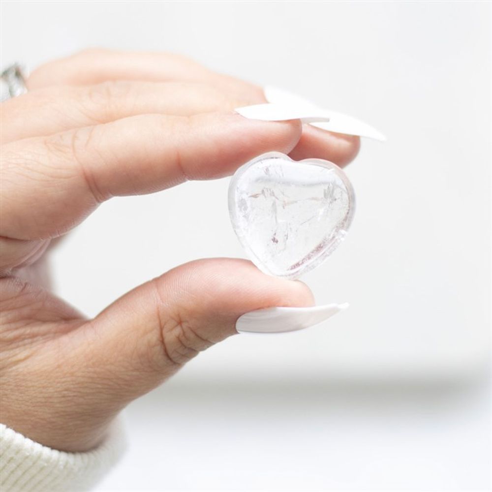 You Rock Clear Quartz Crystal Heart in a Bag