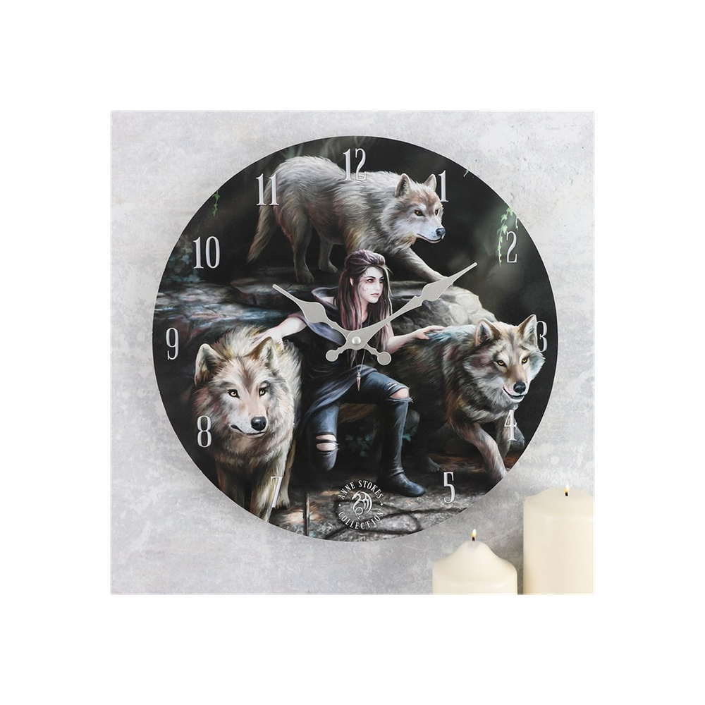 Power Of Three Wall Clock By Anne Stokes