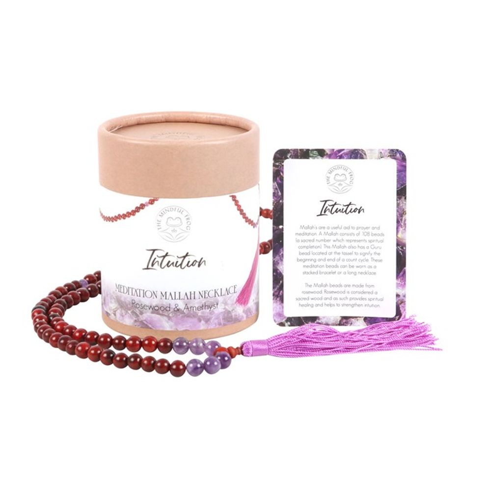 Intuition Rosewood & Amethyst Mallah Necklace