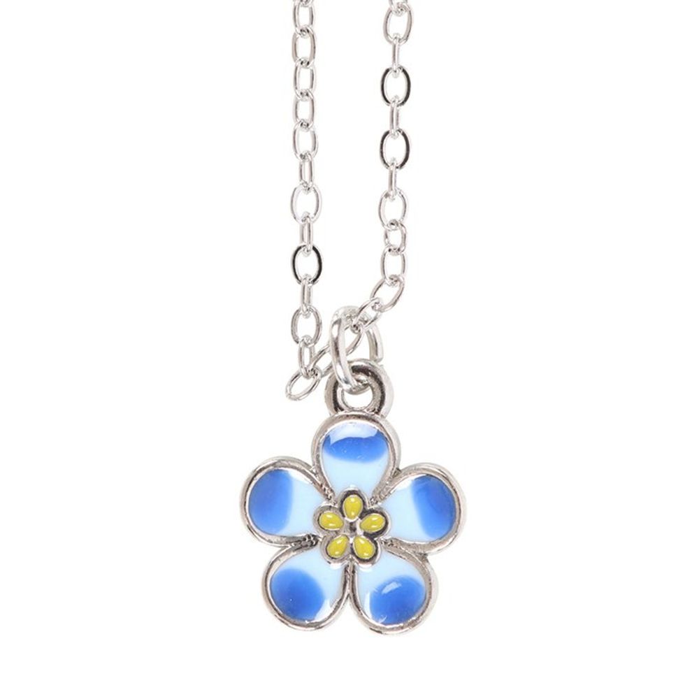 Forget-Me-Not Flower Necklace on Greeting Card