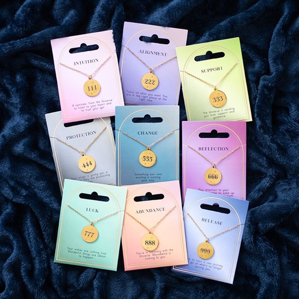 Set of 9 Angel Number Necklaces