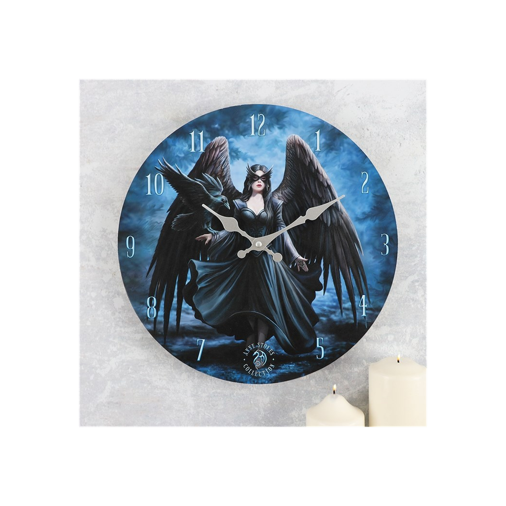 Raven Wall Clock by Anne Stokes