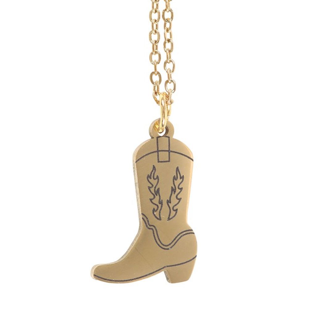 Cowboy Boot Necklace on Greeting Card