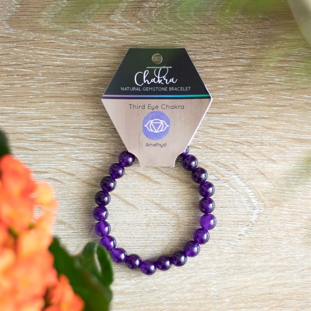 Third Eye Chakra Amethyst Gemstone Bracelet