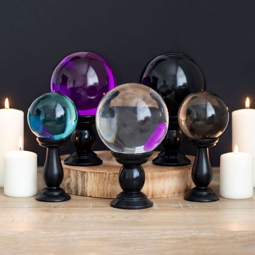 Large Clear Crystal Ball on Stand